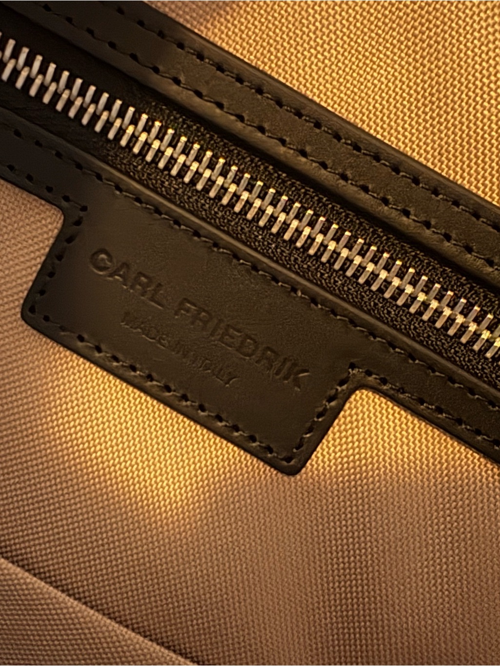 Authentic New With Tags Carl Friedrik Palissy Briefcase, Grained Leather Black — image 7 of 7